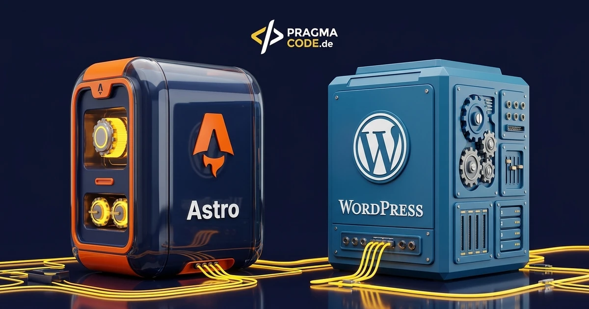 Vergleich von Astro und WordPress für mittelständische Websites nach Betriebskosten