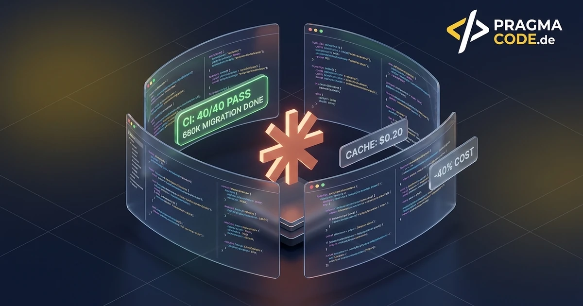 Claude Opus 5.5 Agentic Engineering Workstation mit Terminal-Displays und Benchmark-Metriken