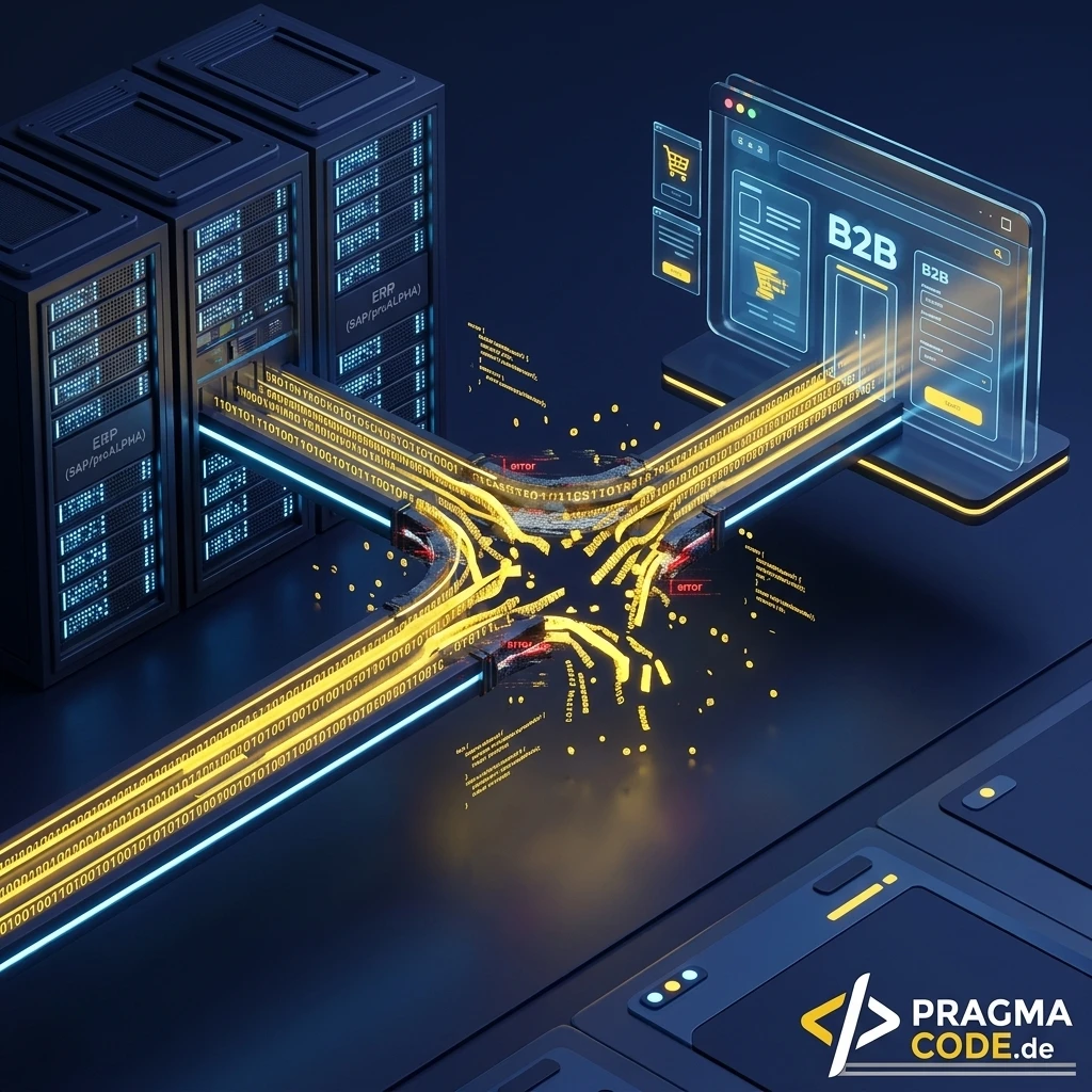 Die ERP-Falle im B2B-Commerce: Datenpipeline-Bruch zwischen SAP/proALPHA und Onlineshop
