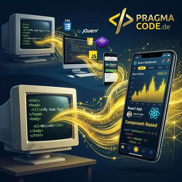 Futuristische Darstellung der Webentwicklung