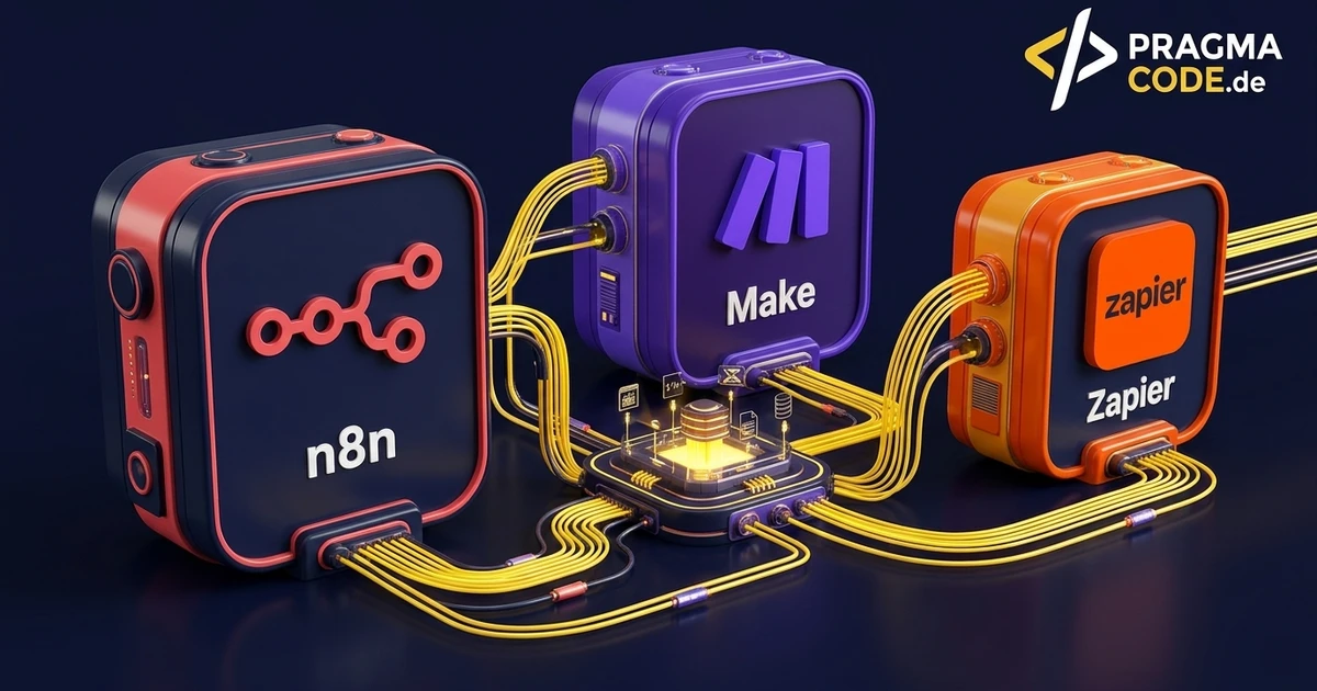 Vergleich der Automatisierungsplattformen n8n, Make und Zapier für den Mittelstand