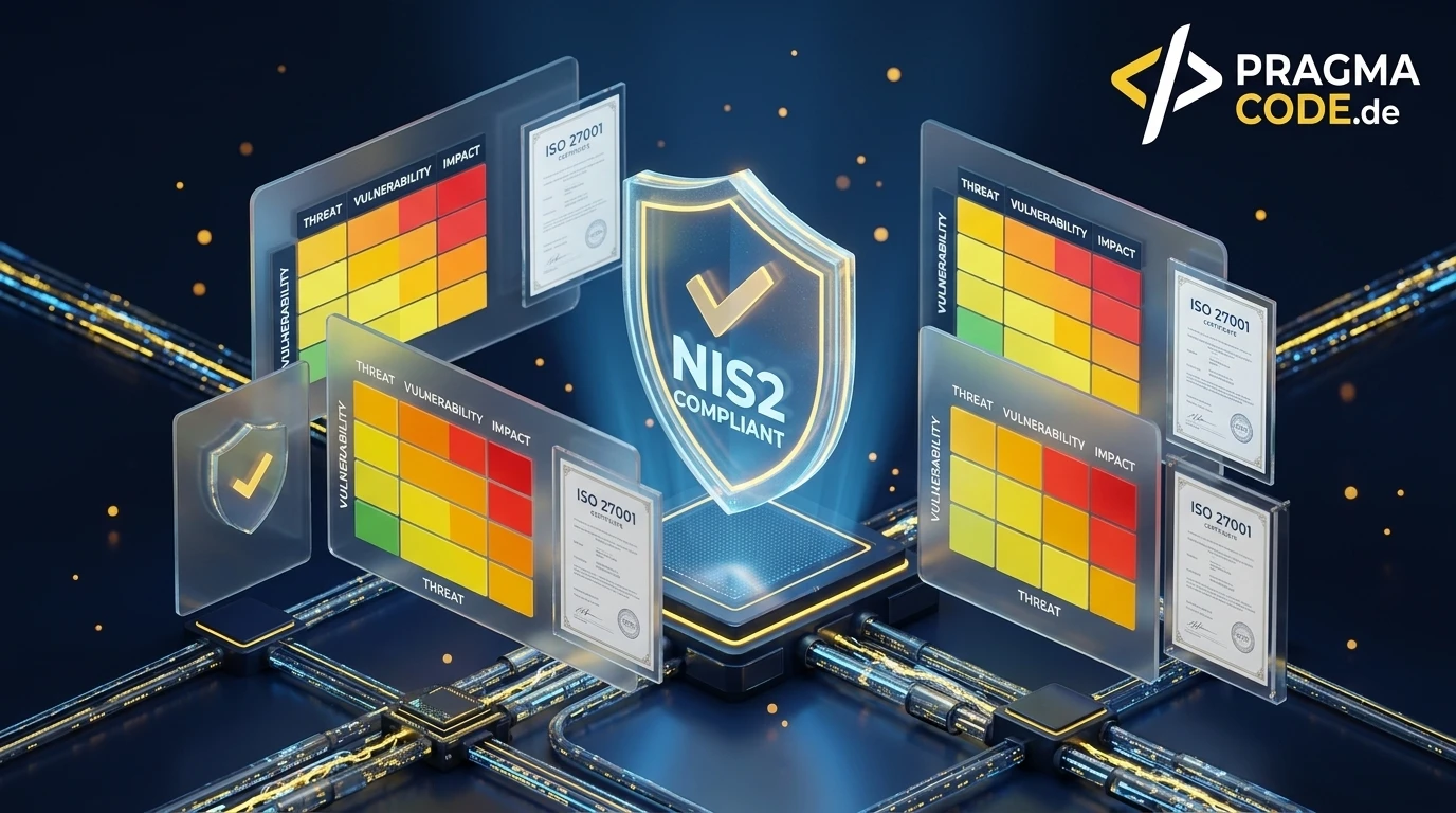 NIS2 risk analysis and certification for SMEs, statutory compliance under BSIG and ISO 27001 comparison