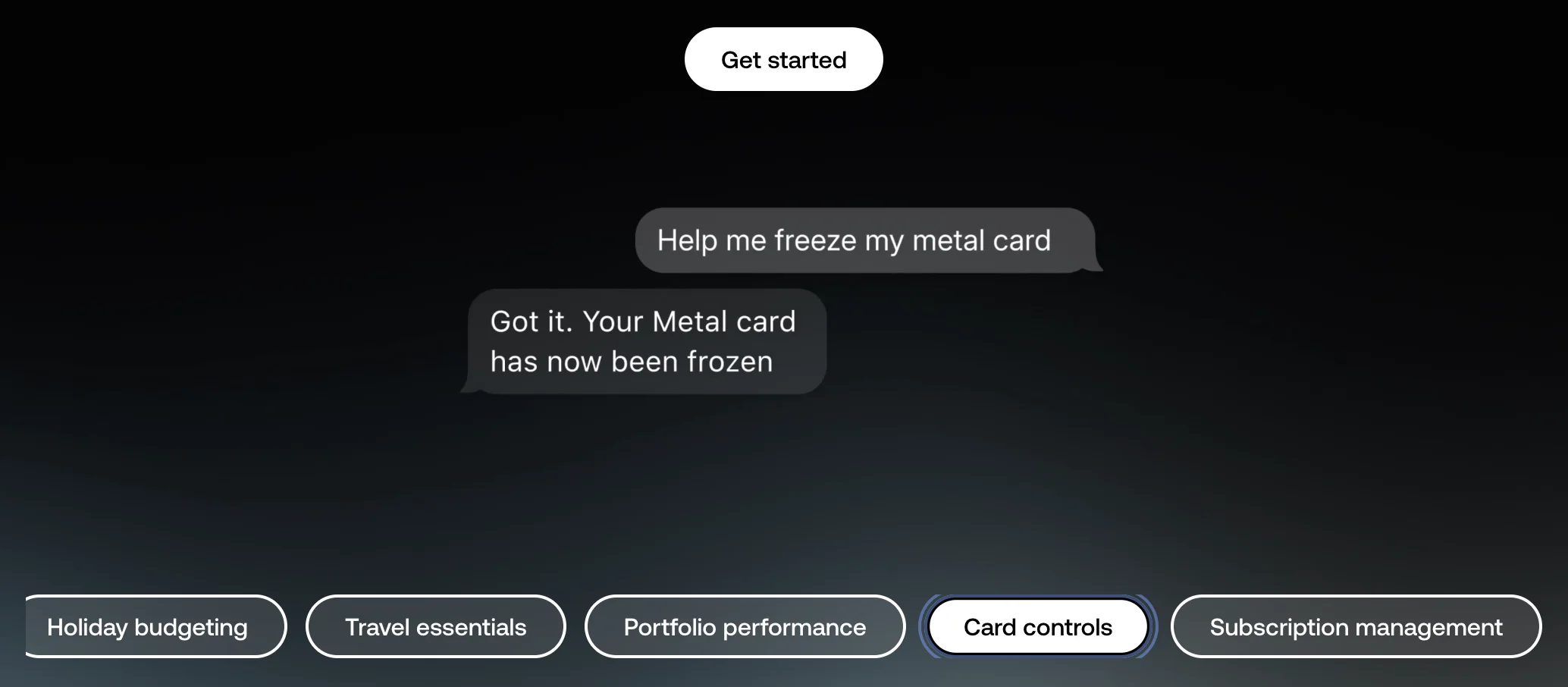 Offizielle Anwendungsfelder von Revolut AIR: Holiday Budgeting, Travel Essentials, Portfolio Performance, Card Controls und Subscription Management