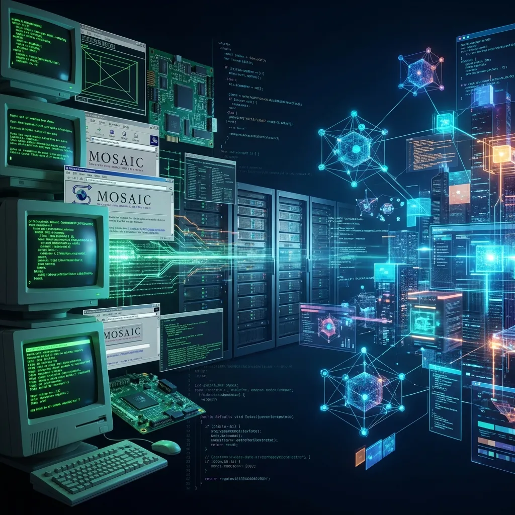 Futuristische Darstellung der Webentwicklung