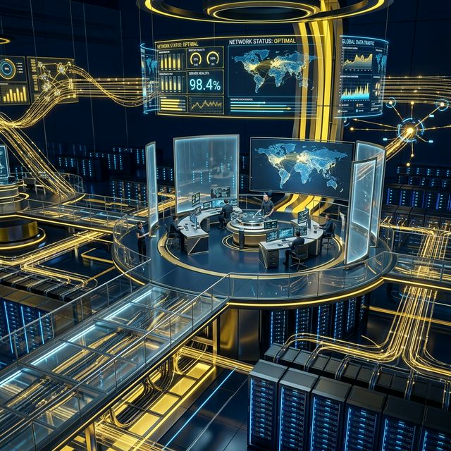 Futuristic IT Service Hub