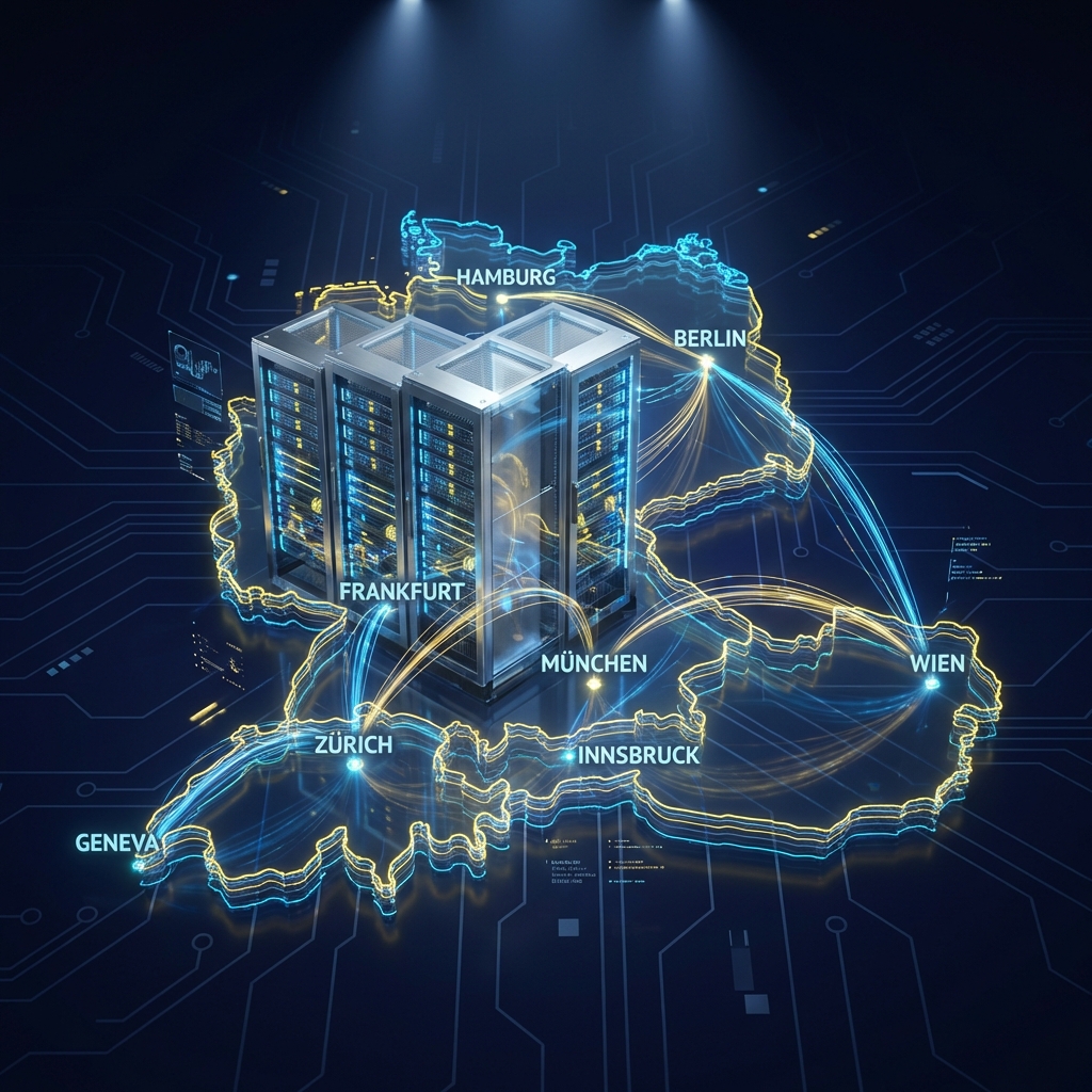 Futuristische Tech Infrastruktur DACH