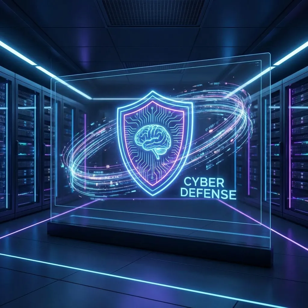 Futuristische Darstellung von KI-Sicherheit